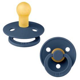 Bibs Ay Steel Blue Colour 0-6 Bebek Doğal Kauçuk Emzik