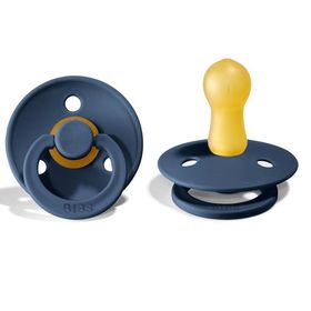Bibs Ay Steel Blue Colour 0-6 Bebek Doğal Kauçuk Emzik