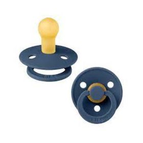 Bibs Ay Steel Blue Colour 0-6 Bebek Doğal Kauçuk Emzik