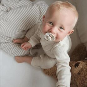 Bibs Colour Doğal Kauçuk 0-6 Ay Ivory Krem Emzik