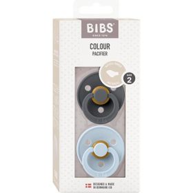 Bibs Colour İkili Kauçuk Iron Baby Blue 6-18 Ay Emzik