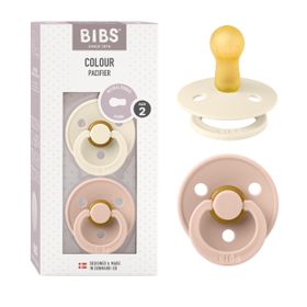 Bibs Colour İkili Kauçuk Ivory Blush Size 1 - 0 - 6 Ay Pembe Beyaz Emzik