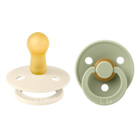 Bibs Colour İkili Kauçuk Ivory Sage 6-18 Ay Emzik