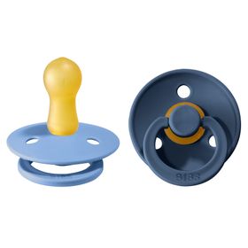 Bibs Colour İkili Kauçuk Sky Blue Steel Blue Size 2 - 6 - 18 Ay Mavi Lacivert Emzik