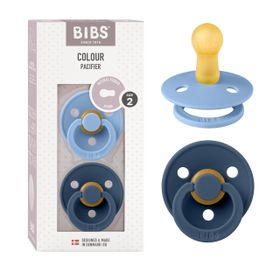 Bibs Colour İkili Kauçuk Sky Blue Steel Blue Size 2 - 6 - 18 Ay Mavi Lacivert Emzik