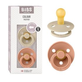 Bibs Colour İkili Kauçuk Vanilla Peach 0-6 Ay Emzik