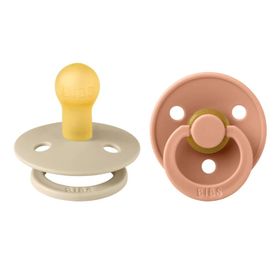 Bibs Colour İkili Kauçuk Vanilla Peach 0-6 Ay Emzik