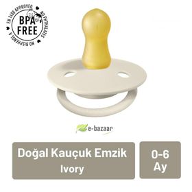 Bibs No:1 Ivory 0-6 Ay De Lux Kauçuk Emzik