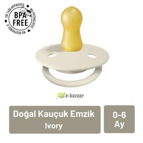 Bibs No:1 Ivory 0-6 Ay De Lux Kauçuk Emzik