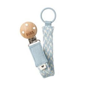 Bibs Paci Braid Baby Blue Ivory Emzik Askısı