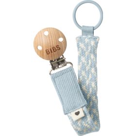 Bibs Paci Braid Baby Blue Ivory Emzik Askısı