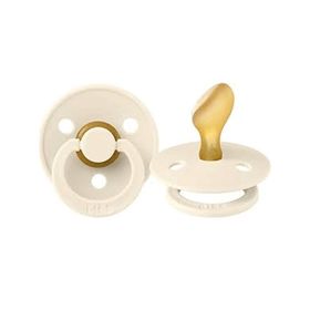 Bibs Simetrik Kauçuk Ivory 0-6 Ay Bej Emzik