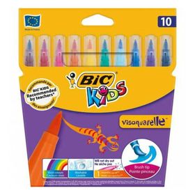 Bic 10'lu Kids Visa Fırça Uçlu Keçeli Kalem