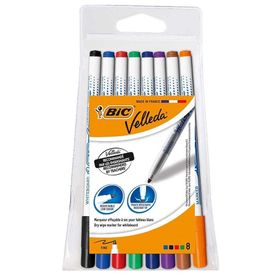 Bic 119900 Velleda Çocuk 1721 8'li Karışık Beyaz Tahta Kalemi