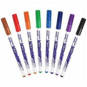 Bic 119900 Velleda Çocuk 1721 8'li Karışık Beyaz Tahta Kalemi