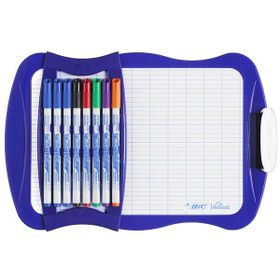 Bic 1721 Silgili Mini Beyaz Tahta ve 8 Adet Kalem