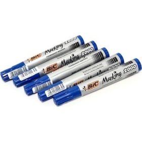 Bic 2000 5'li Mavi Yuvarlak Markör Koli Kalemi