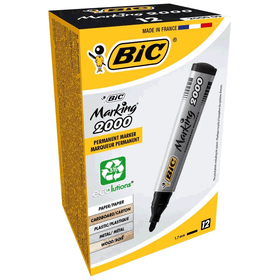 Bic 2000 Marker Siyah 12'li Keçe Uçlu Kalem
