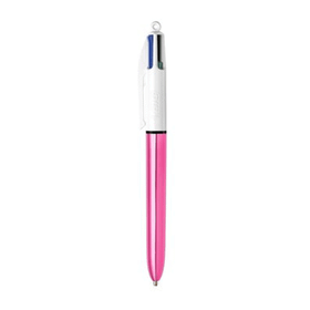 Bic 4 Renkli Shine Pembe Tükenmez Kalem