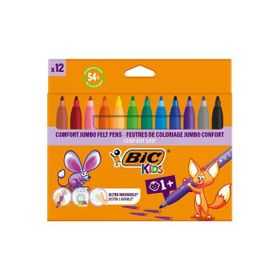 Bic 517250 Comfort Jumbo 12 Renk Keçeli Kalem