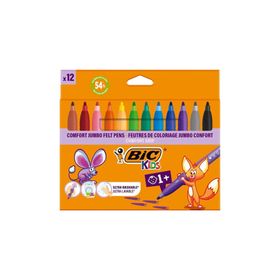 Bic 517250 Comfort Jumbo 12 Renk Keçeli Kalem