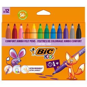 Bic 517250 Comfort Jumbo 12 Renk Keçeli Kalem