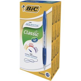 Bic 8871311 Atlantis Classic 1.0 Basmalı 12'li Mavi Tükenmez Kalem