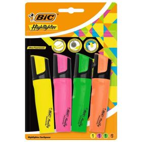 Bic 943652 Flat 4'lü Karışık Fosforlu Kalem Set