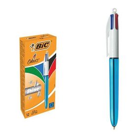 Bic 949896 Shine 4 Colours Mavi Gövde 12 Adet Tükenmez Kalem
