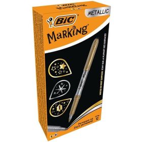 Bic 950466 Altın Gümüş 12'li Marking Kalem