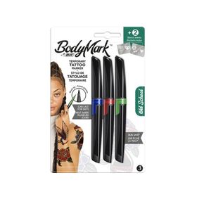 Bic BodyMark Mavi Yeşil Kırmızı 3'lü Blister Geçici Dövme Kalemi