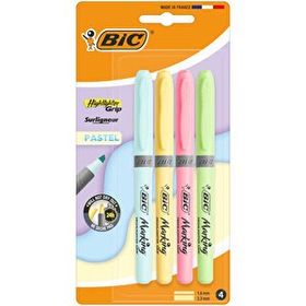 Bic Brite 4'lü Liner Grip Pastel Renkler Fosforlu Kalem