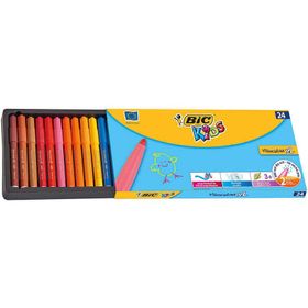 Bic Eco 24 Renk Vısa Yıkanabilir Jumbo Keçeli Boya Kalemi