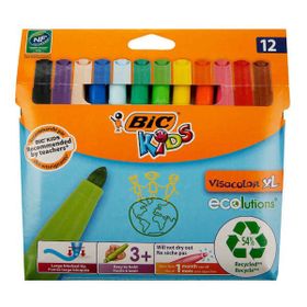 Bic Eco 24 Renk Vısa Yıkanabilir Jumbo Keçeli Boya Kalemi