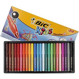 Bic Eco 24 Renk Vısa Yıkanabilir Jumbo Keçeli Boya Kalemi