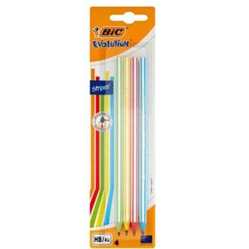 Bic Evolution Stripes 4'lü Kurşun Kalem