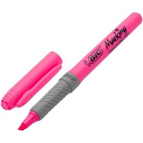 Bic Fosforlu Kalem Pembe Brite Liner Grip Kalem