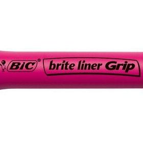 Bic Fosforlu Kalem Pembe Brite Liner Grip Kalem
