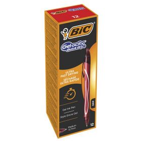 Bic Gelocity 0.7 mm 12 Adet Kırmızı Hızlı Kuruyan Basmalı Jel Kalem