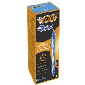 Bic Gelocity 0.7 mm 12 Adet Turkuaz Hızlı Kuruyan Basmalı Jel Kalem