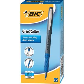 Bic Glide Grip Mavi 0.5 mm 12'li Roller Kalem