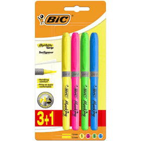 Bic Grip Parlak Renkler 4'lü Fosforlu Kalem