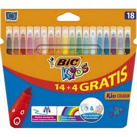 Bic Kids Couleur 14+4 Renk Yıkanabilir Keçeli Boya Kalemi