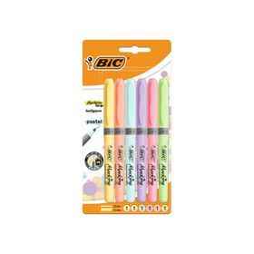 Bic Marking 6'lı Blister Pastel Highlighter Grip Markör Kalem