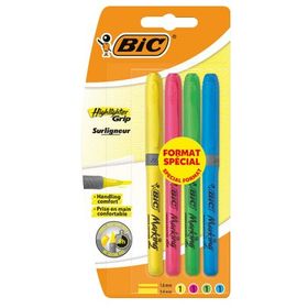 Bic Marking Highlighter Grip Neon Renkler 4'lü Fosforlu Kalem