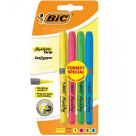 Bic Marking Highlighter Grip Neon Renkler 4'lü Fosforlu Kalem