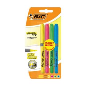 Bic Marking Highlighter Grip Neon Renkler 4'lü Fosforlu Kalem
