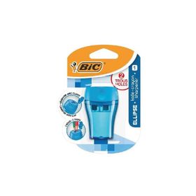 Bic Maxi Elips Kapaklı 2'li Blister Mavi Jumbo ve Klasik Kalemtıraş