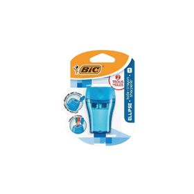 Bic Maxi Elips Kapaklı 2'li Blister Mavi Jumbo ve Klasik Kalemtıraş