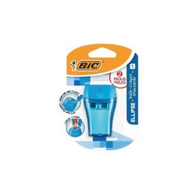Bic Maxi Elips Kapaklı 2'li Blister Mavi Jumbo ve Klasik Kalemtıraş